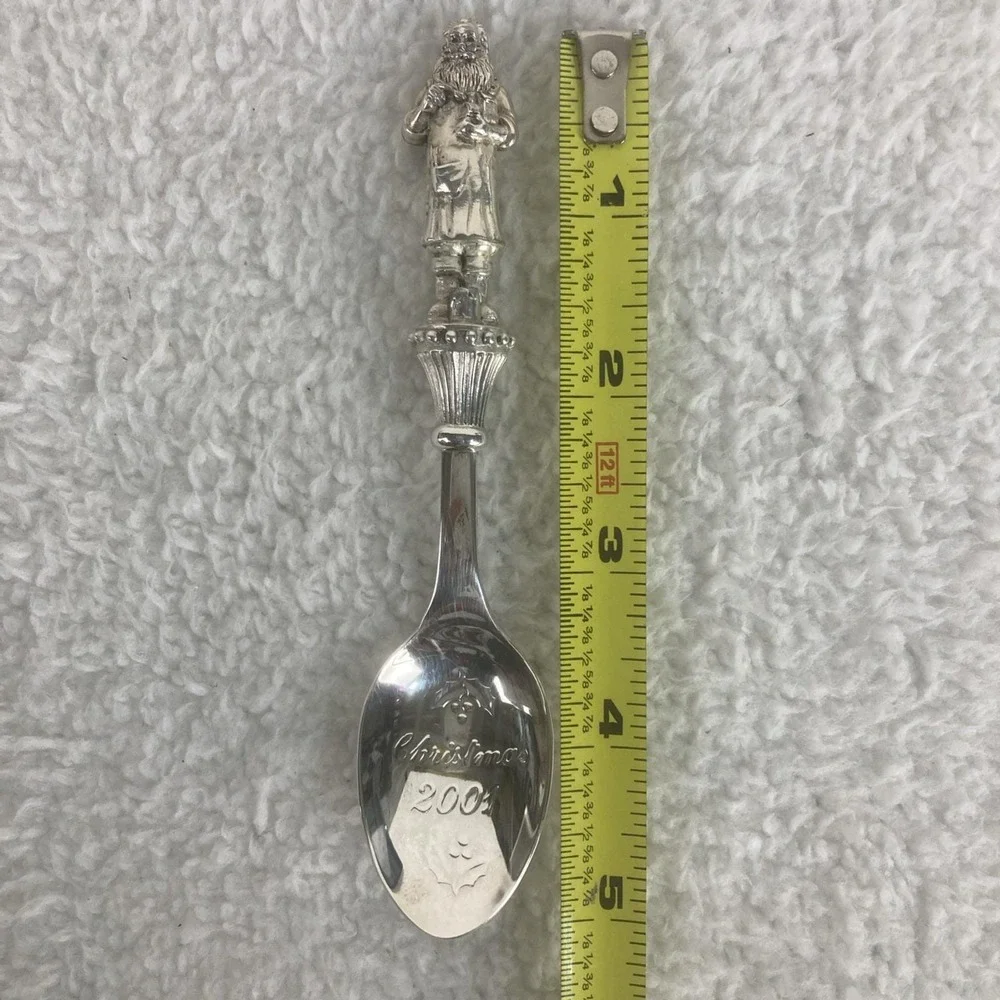 Reed and Barton 2001 Santa Spoon Kringle Christmas Silver‎ Plated Keepsake